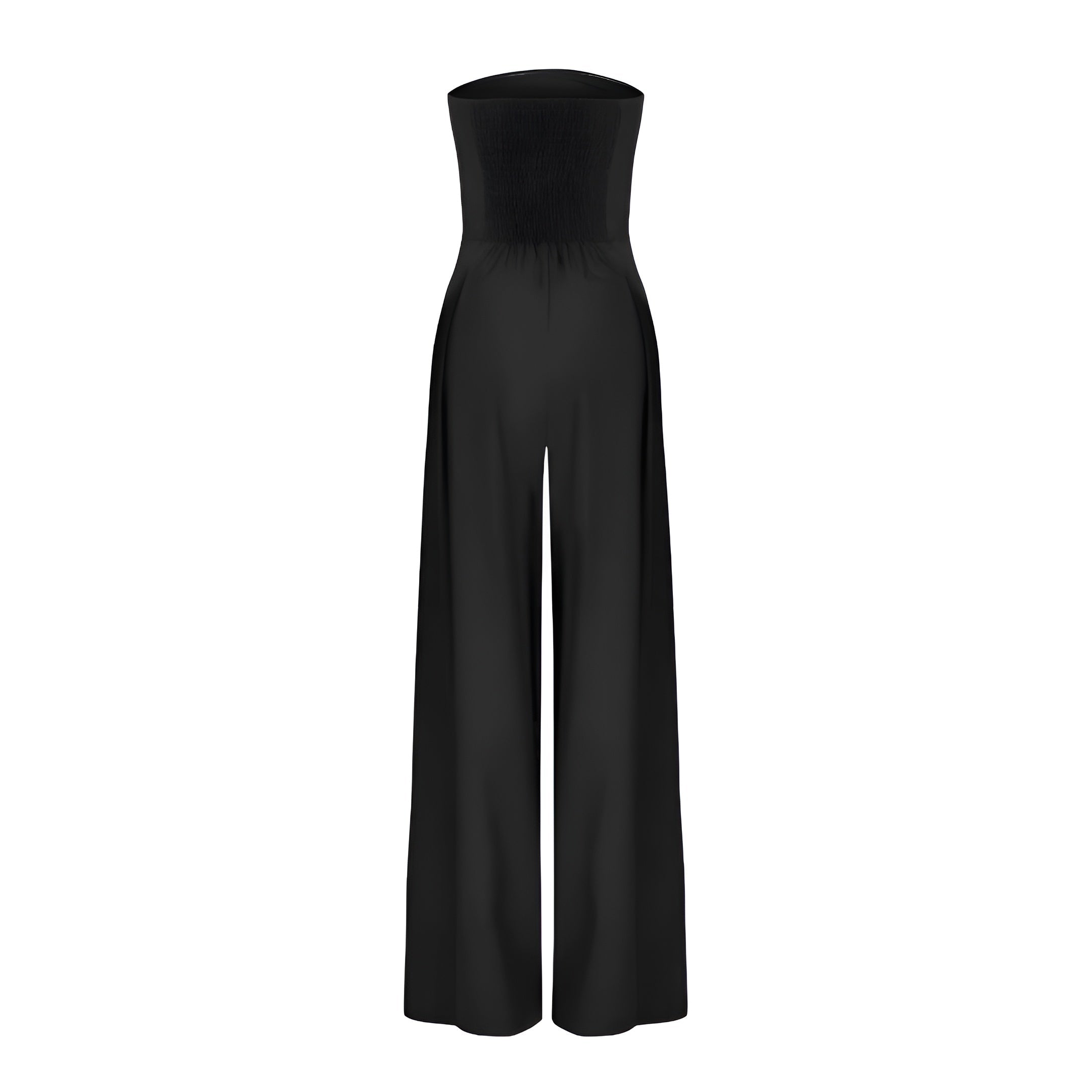 Stylischer trägervoller Jumpsuit für Damen mit weitem Bein und praktischen Taschen - J&B - 6 - Atelier-Zofia