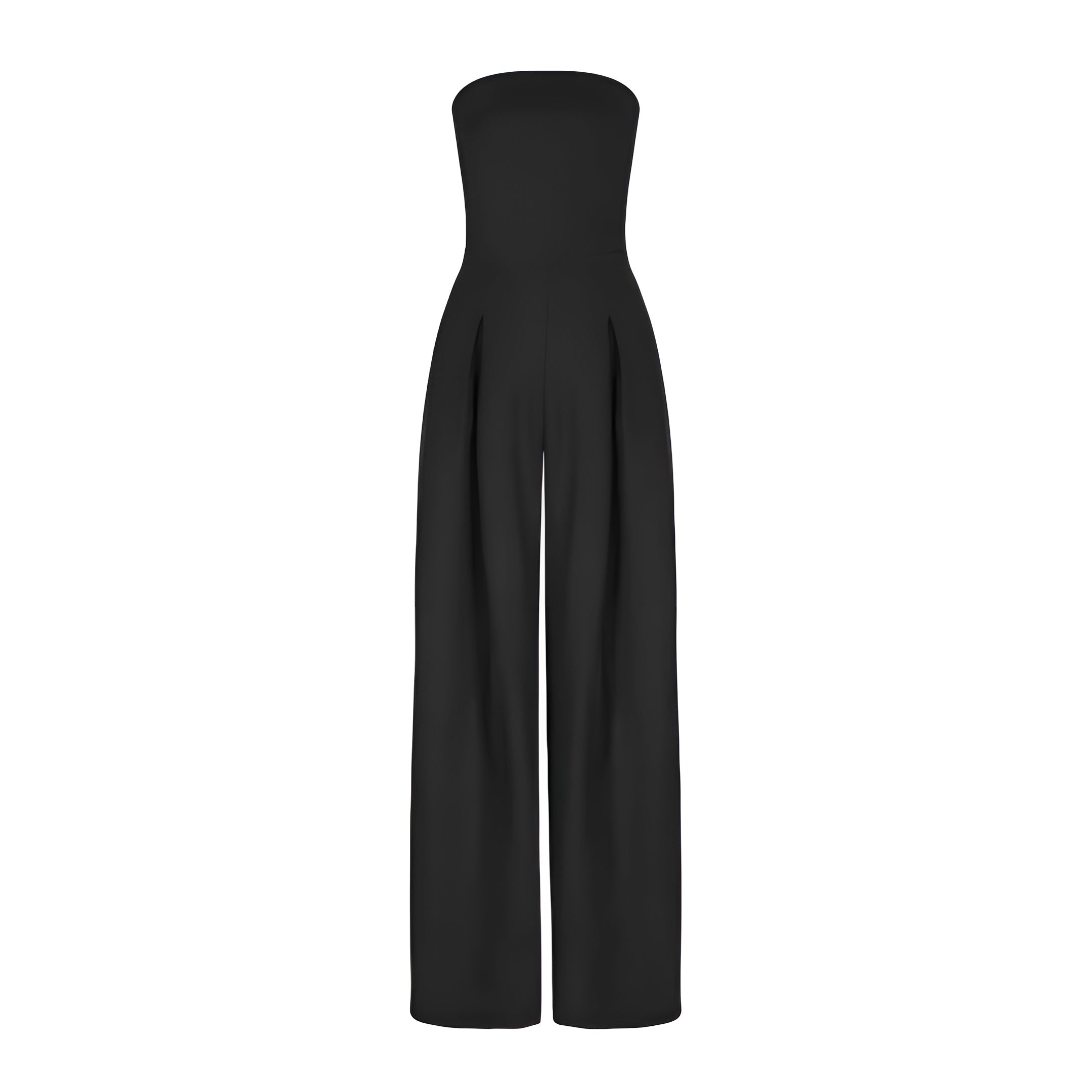 Stylischer trägervoller Jumpsuit für Damen mit weitem Bein und praktischen Taschen - J&B - 7 - Atelier-Zofia