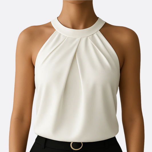 Sophie – Elegant Halter Neck Blouse - Image 1