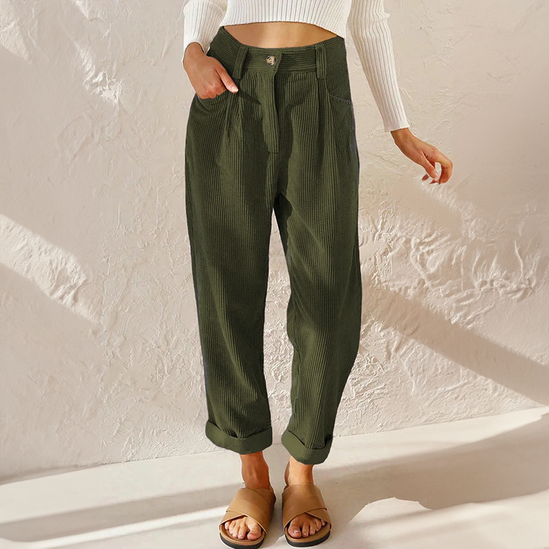 Isabela – Hochgeschnittene Damenhose mit schmal zulaufendem Bein