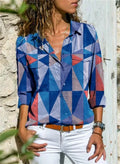 Clara – Leichte Sommerbluse mit geometrischem Muster