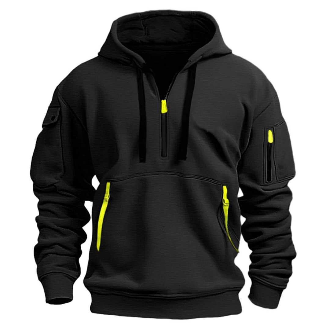 Stylischer Hoodie für Herren mit praktischen Reißverschlusstaschen – J&B - 3 - Atelier-Zofia