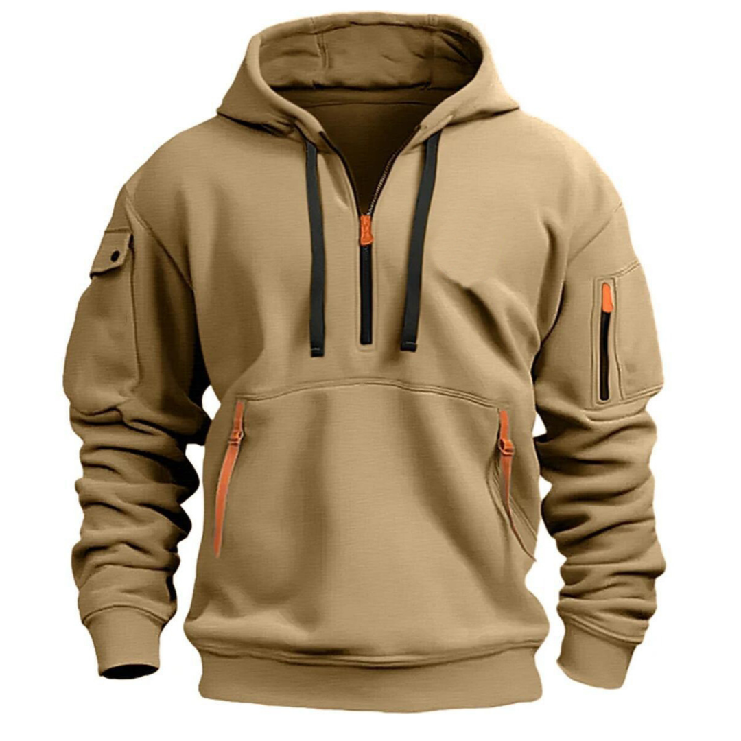 Stylischer Hoodie für Herren mit praktischen Reißverschlusstaschen – J&B - 4 - Atelier-Zofia