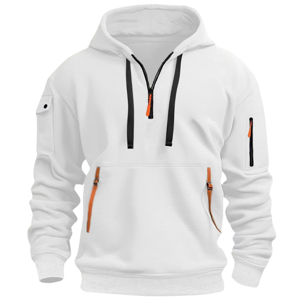 Stylischer Hoodie für Herren mit praktischen Reißverschlusstaschen – J&B - 7 - Atelier-Zofia