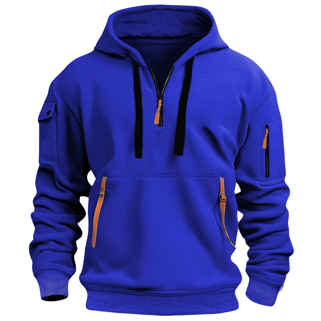 Stylischer Hoodie für Herren mit praktischen Reißverschlusstaschen – J&B - 8 - Atelier-Zofia