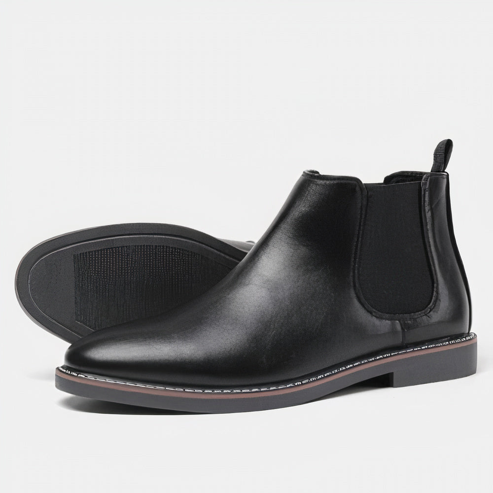 Herren Chelsea Boots in Braun mit bequemen elastischen Einsätzen - J&B - 5 - Atelier-Zofia