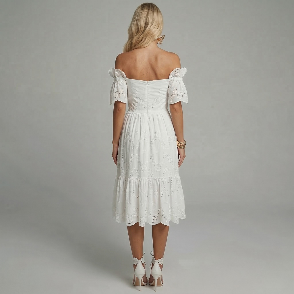 Stefanie – Elegant Off-Shoulder Dress for Women - Image 3