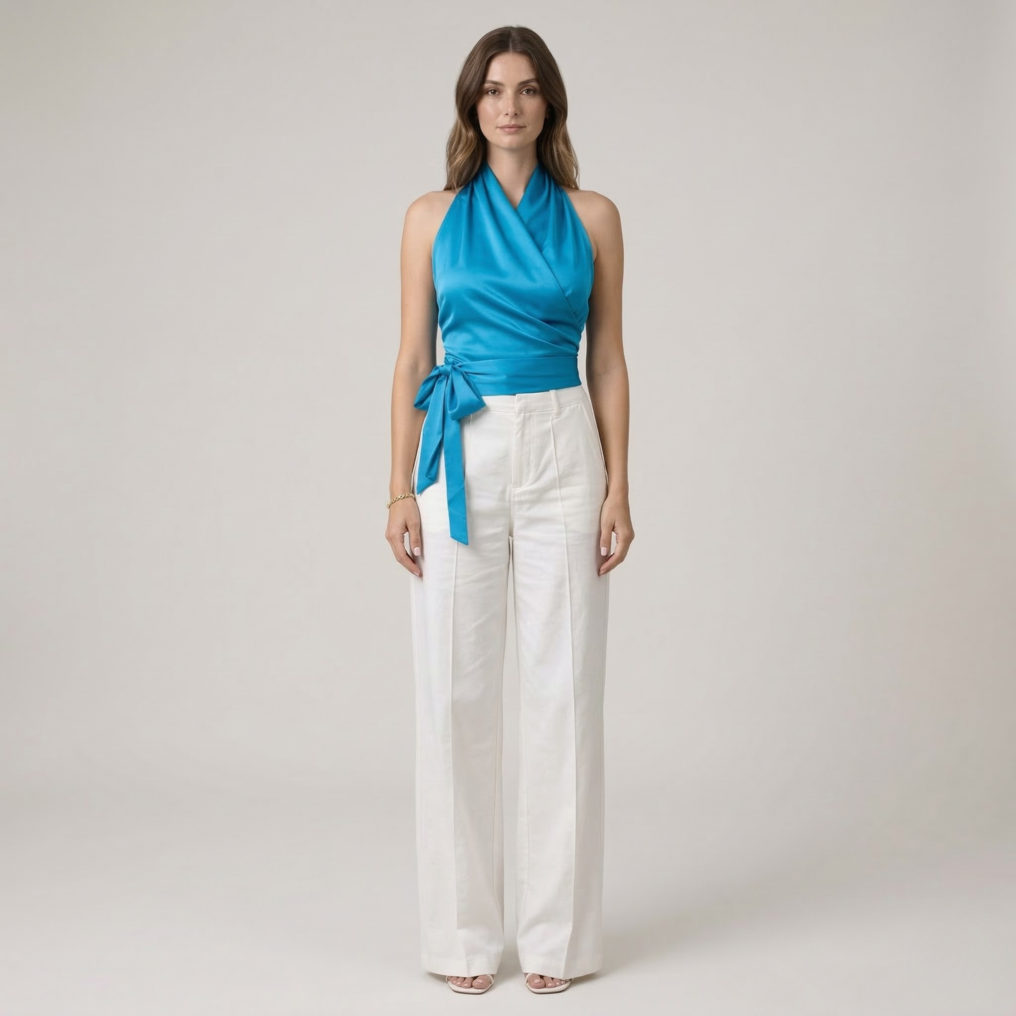 Susanne – Elegant Halter Neck Top with Belt for Women - Image 5