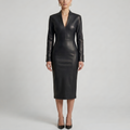 Helga – Women's Fitted Dress with V-Neck - Image 1