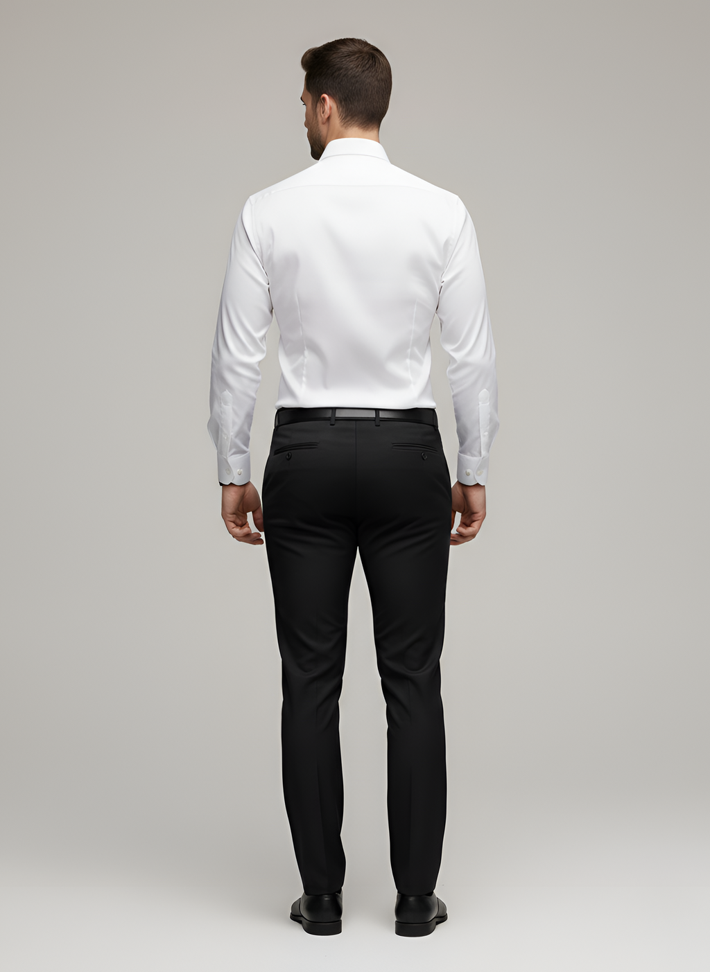 Nico – Men’s Wrinkle Free Button Up Shirt Slim Fit Long Sleeve - Image 3