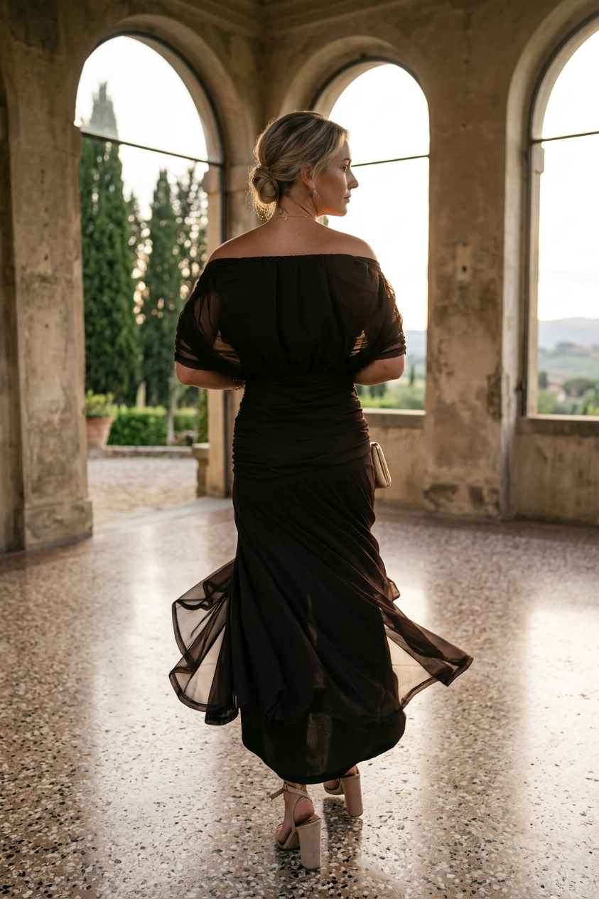 Stefanie – Off-the-shoulder with a Flared Hem Dress - Image 3