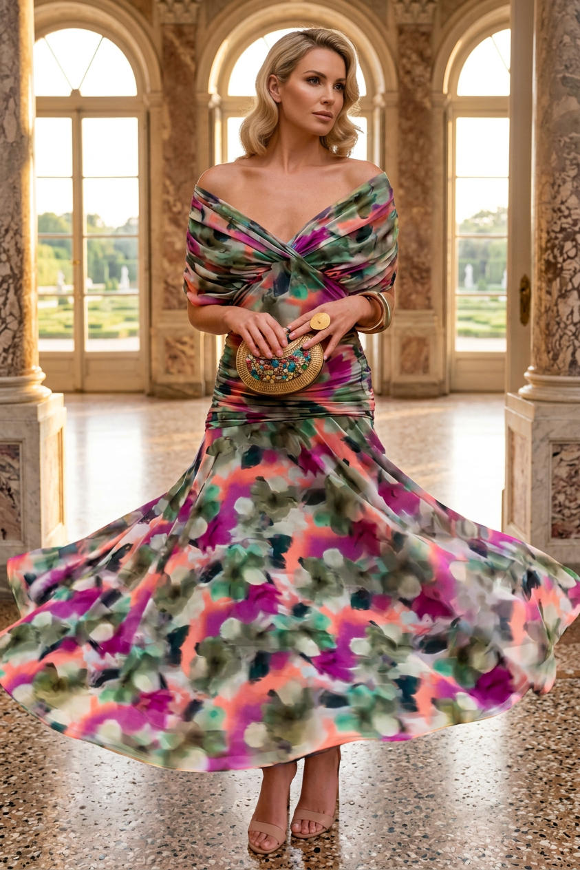 Stefanie – Off-the-shoulder with a Flared Hem Dress - Image 7