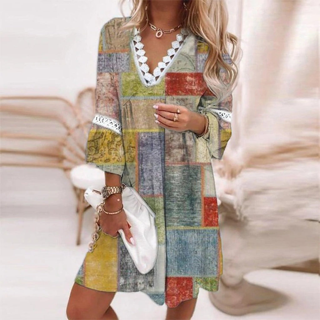 Anna – Women Lace Trim Summer Dress - Image 4