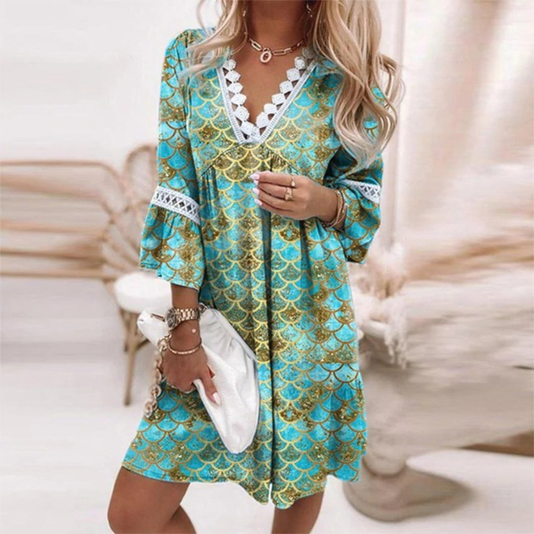 Anna – Women Lace Trim Summer Dress - Image 3