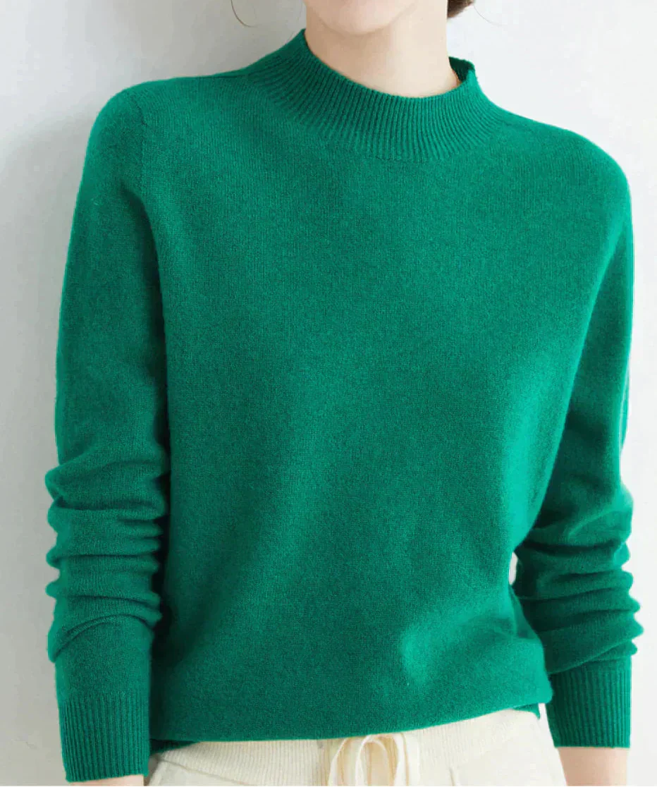 Nora – Damen Feinstrick Pullover mit Rundhalsausschnitt