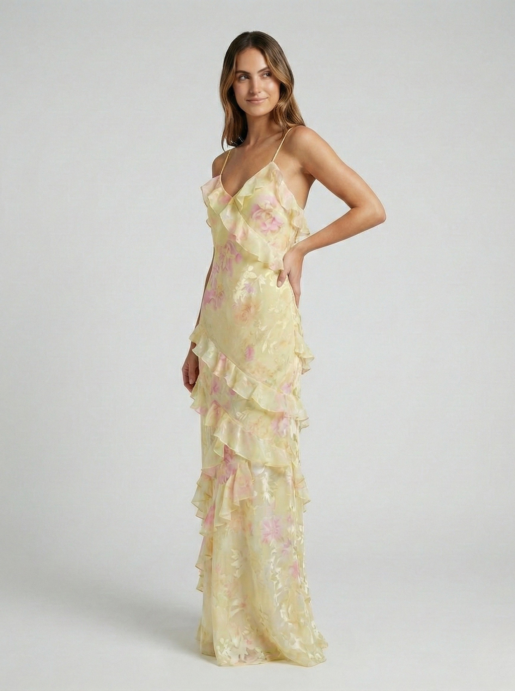 Monika – Elegant Flow Ruffle Maxi Dress for Women - Image 4