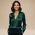Lydia – Elegant Women's V-Neck Blouse - Image 3
