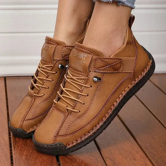 Lace-Up Mid-Calf Boots for Women – Stylish & Comfortable