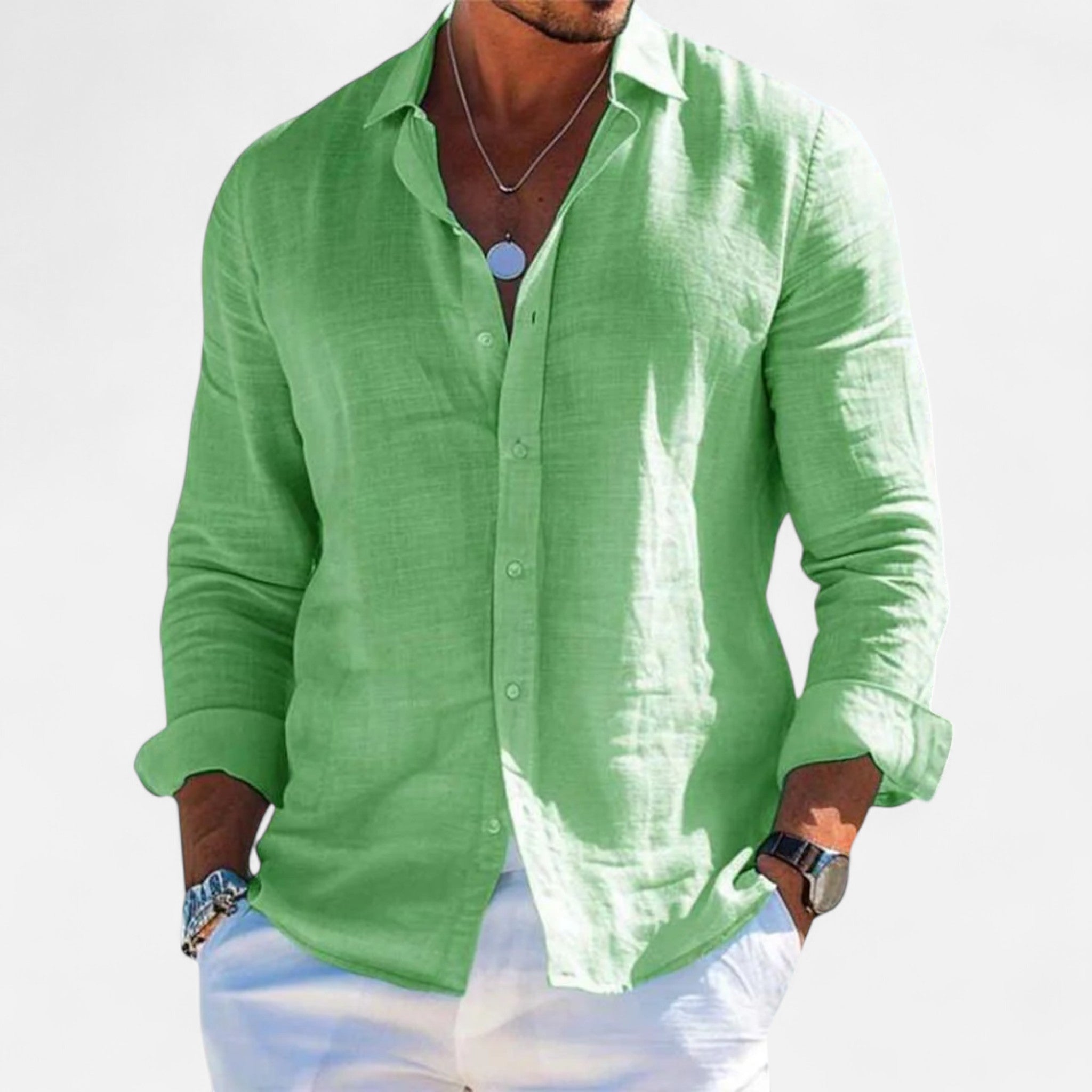 Robert – Linen Heritage Shirt for Men - Image 4