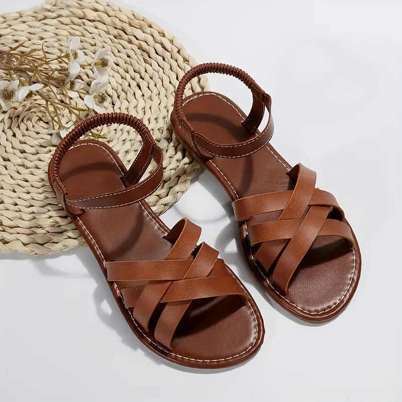 Sophia – Women Cross Strap Summer Sandals - Image 2