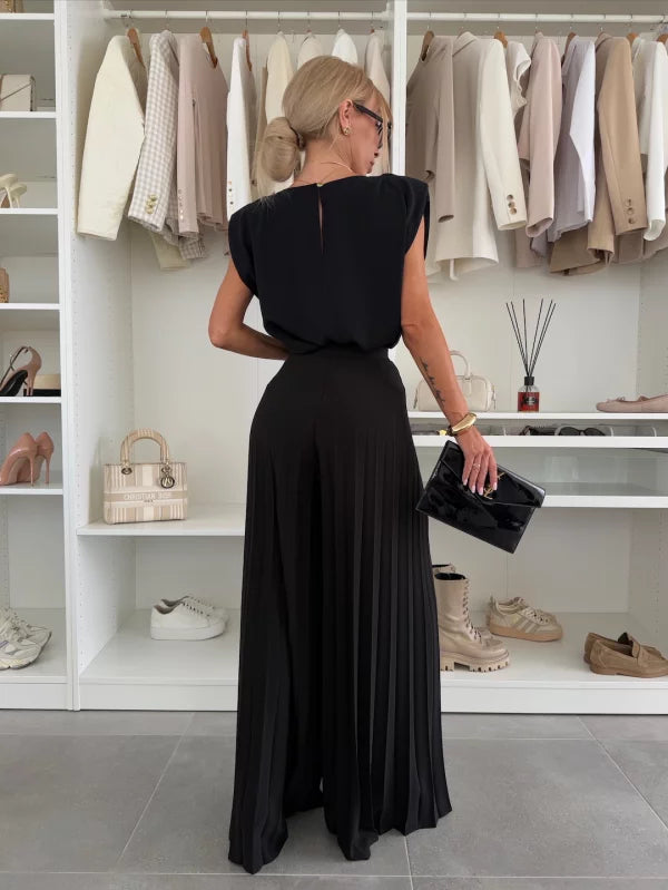 Charlotte – Women Pleated Trousers and Top Set - Image 2