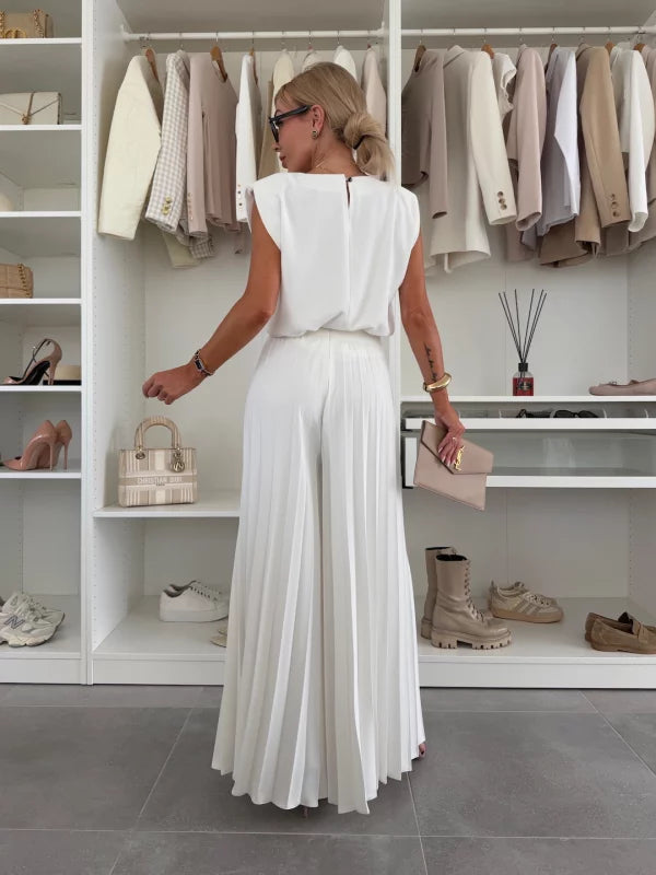 Charlotte – Women Pleated Trousers and Top Set - Image 5