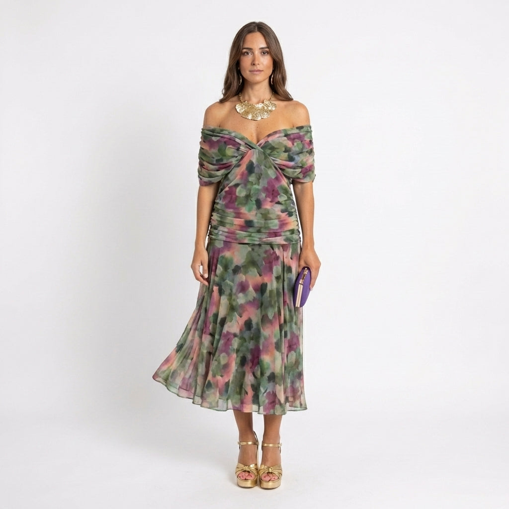 Kirsten – Elegant Off-Shoulder Maxi Dress for Women - Image 1