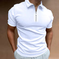 Leon – Herren Kurzarm Polo-Shirt mit Reißverschluss