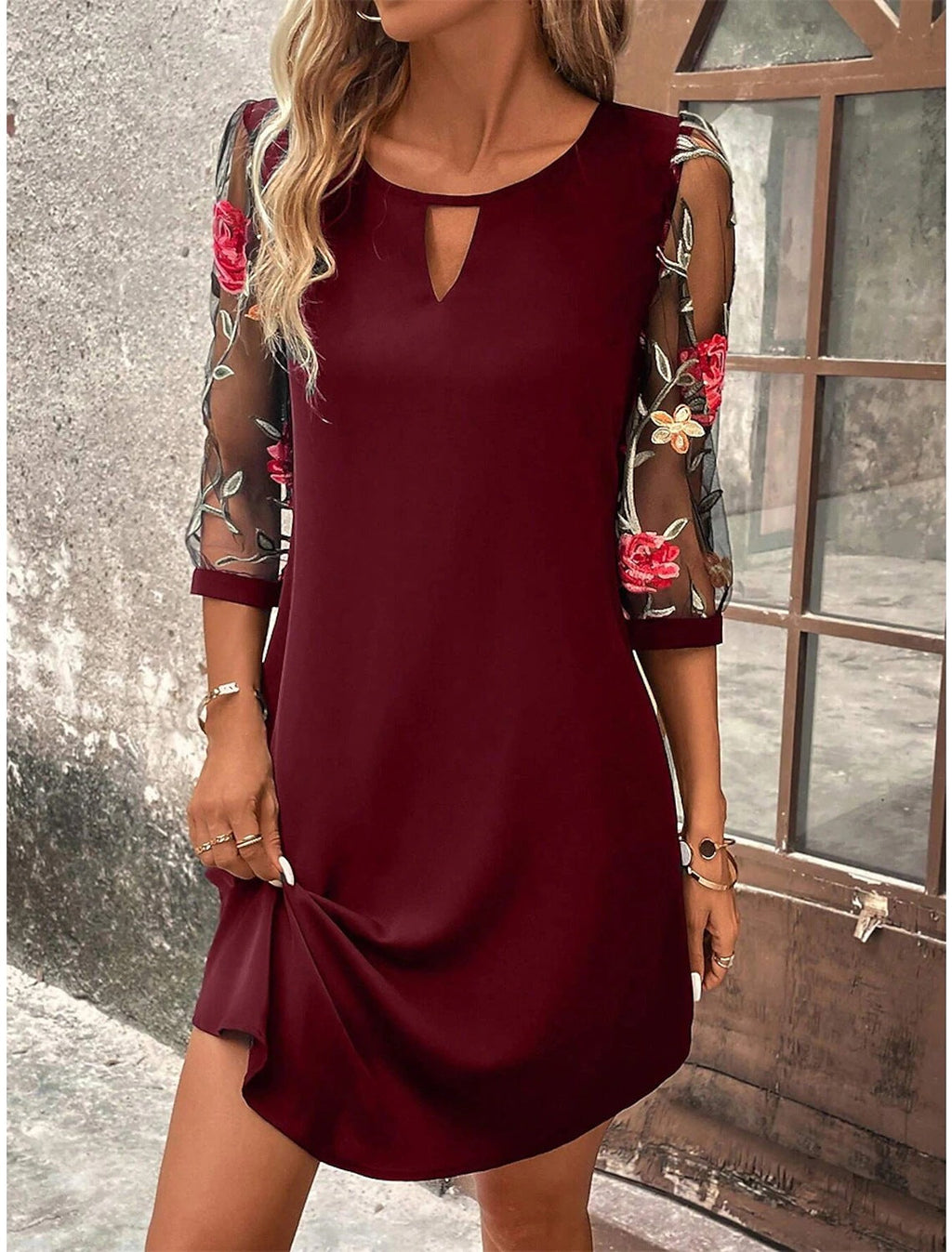 Stefanie – Women's Floral Shirt Dress - Image 4