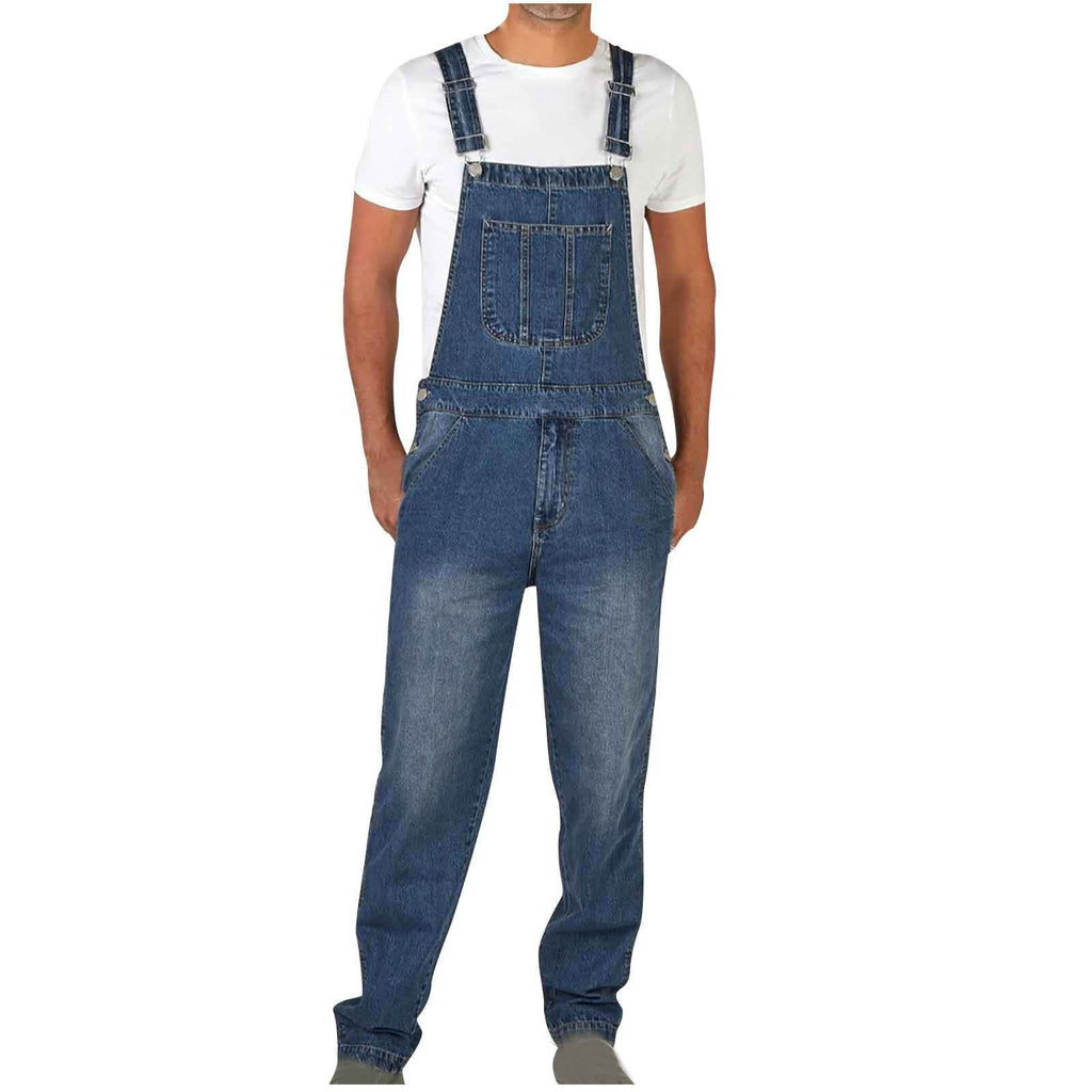 Jonas – Herren Robuste Denim-Latzhose mit Verstellbaren Trägern