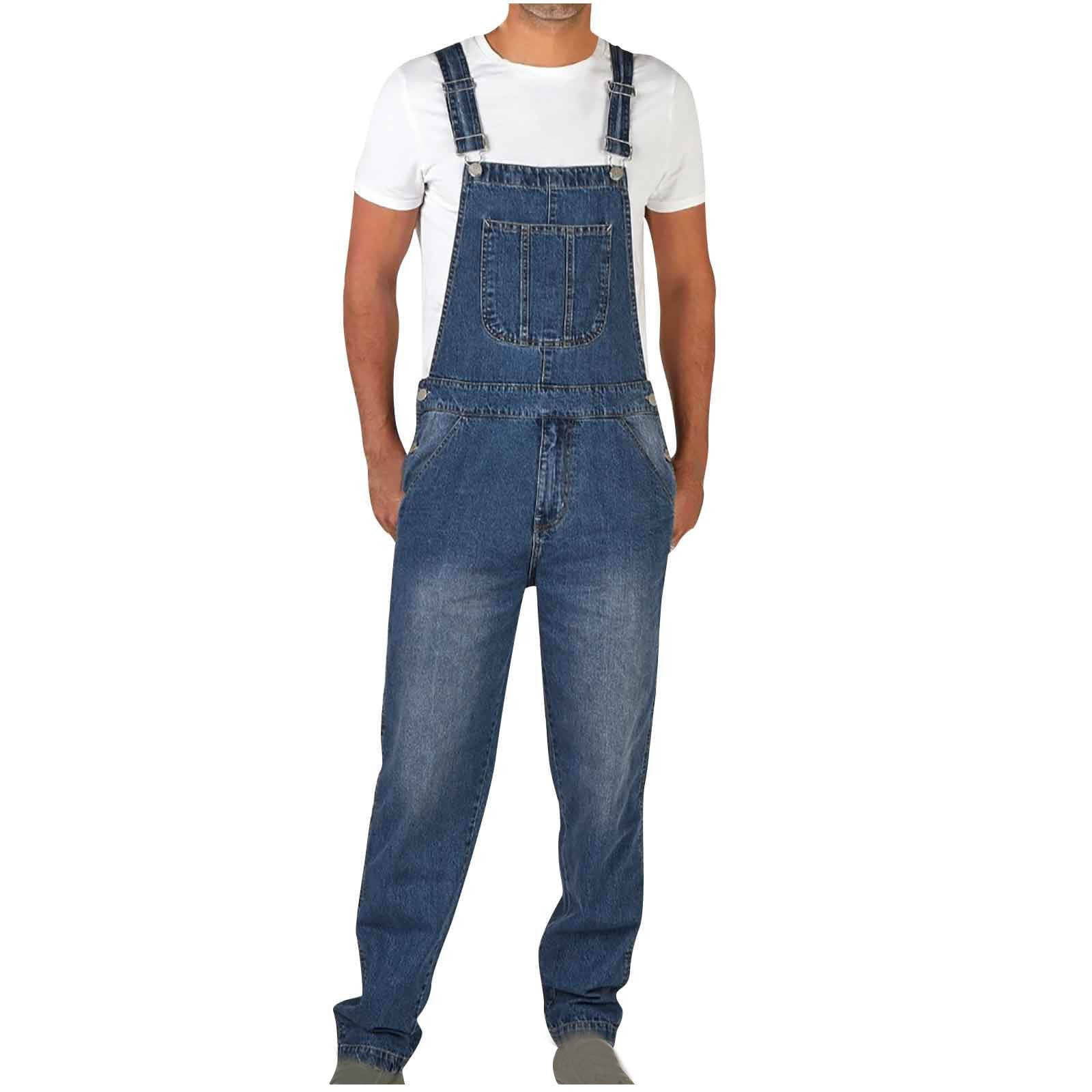 Jonas – Herren Robuste Denim-Latzhose mit Verstellbaren Trägern