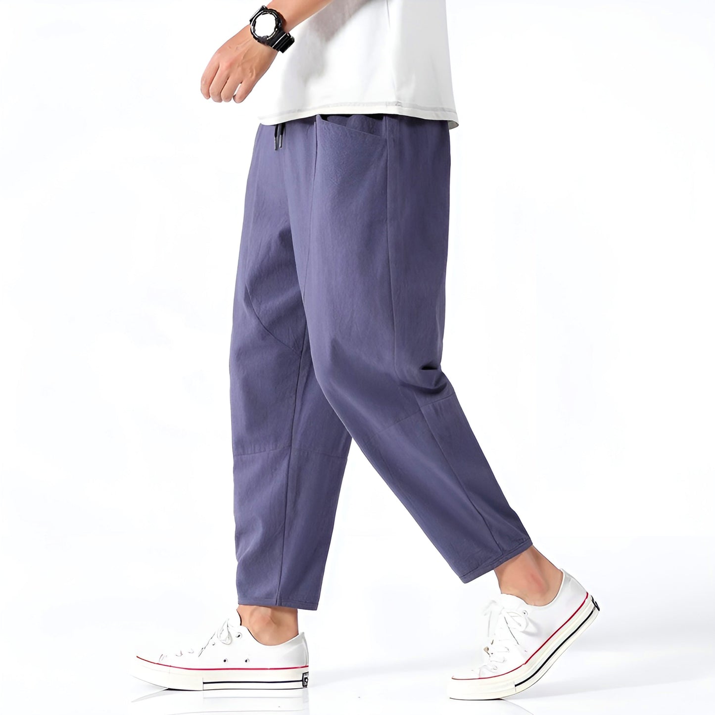 Finn – Urban Cropped Cotton Pants - Image 1