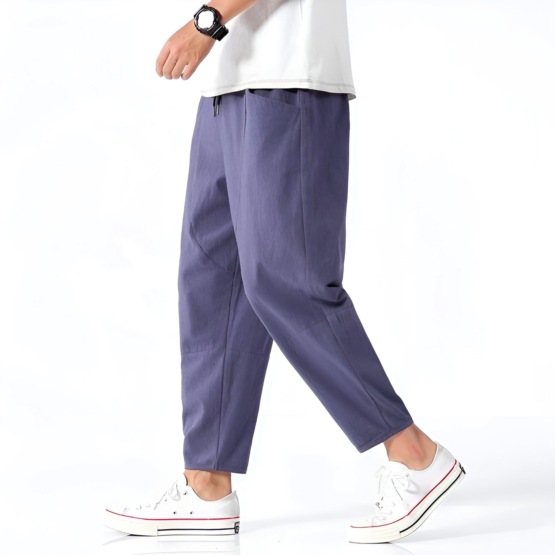 Finn – Urban Cropped Cotton Pants - Image 1
