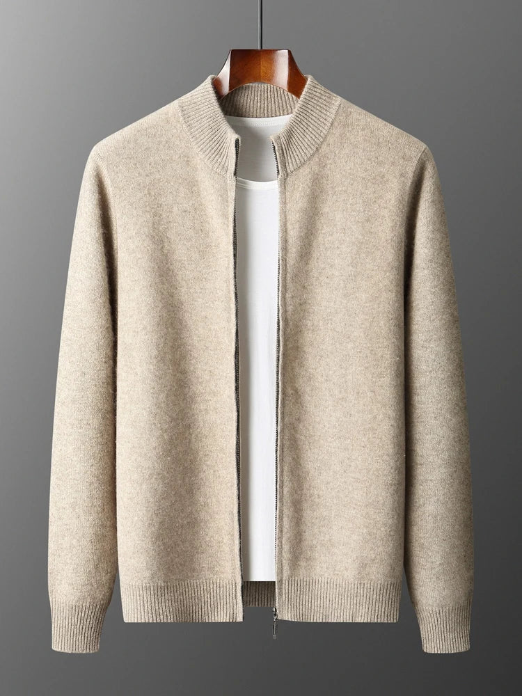 Stylische Herren-Bomberjacke mit sanfter Textur und praktischem Reißverschluss - J&B - 15 - Atelier-Zofia