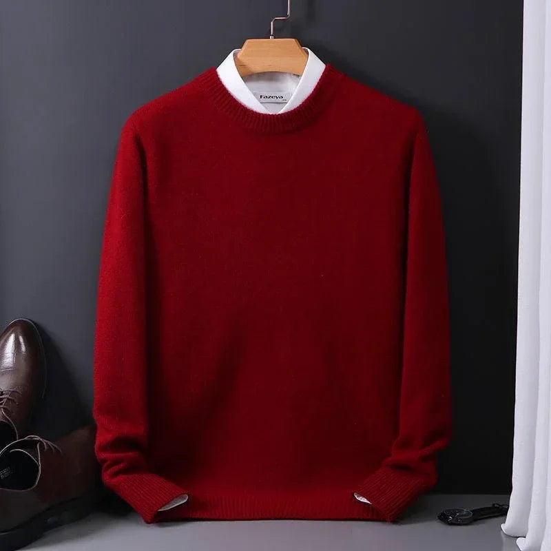Pullover Damen mit Rundhalsausschnitt und klassischem Schnitt - 11 - Atelier-Zofia