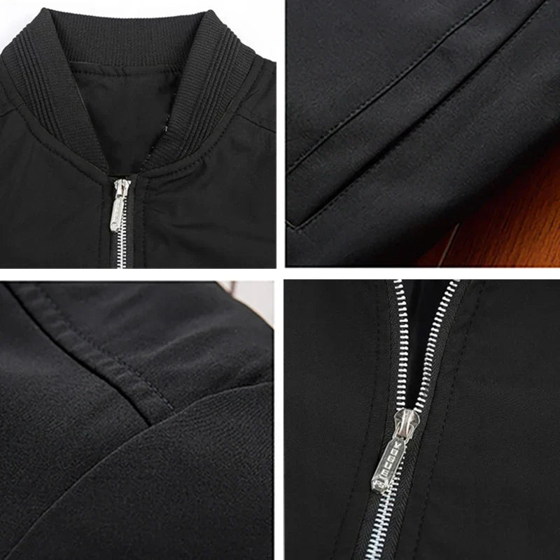 Schlanke Herren-Bomberjacke mit Reißverschluss - J&B - 13 - Atelier-Zofia