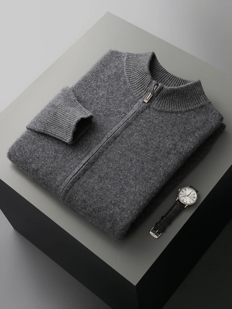 Stylische Herren-Bomberjacke mit sanfter Textur und praktischem Reißverschluss - J&B - 28 - Atelier-Zofia