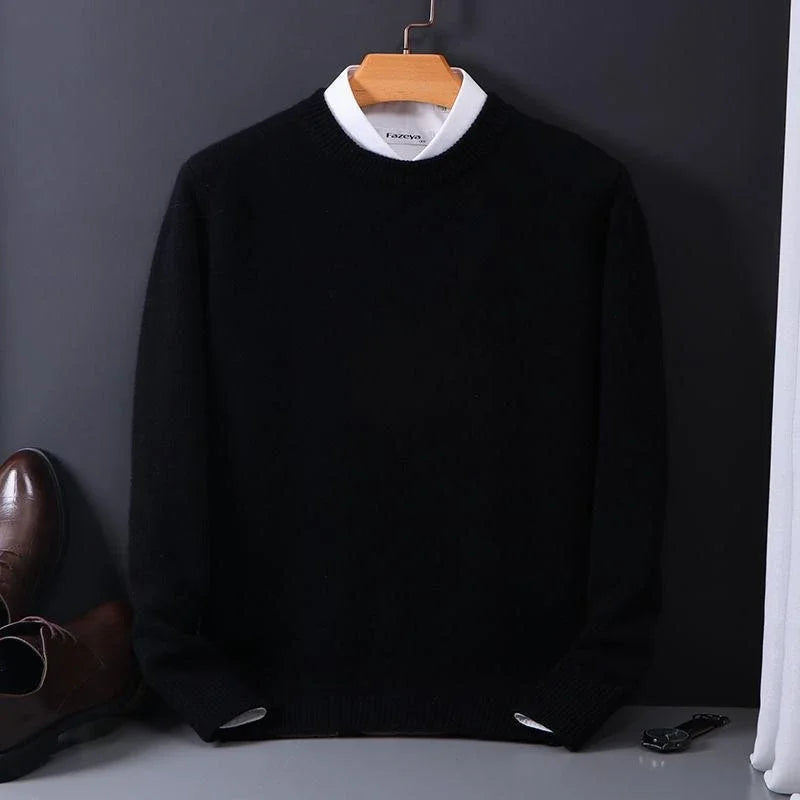 Pullover Damen mit Rundhalsausschnitt und klassischem Schnitt - 9 - Atelier-Zofia