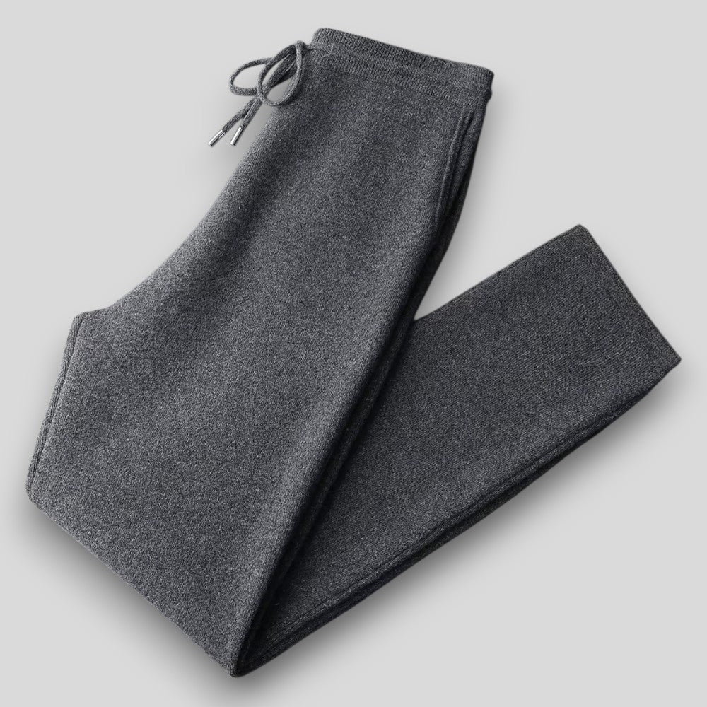Damen Jogginganzug: Elegante Strickjacke und bequeme Hose mit Kordelzug - J&B - 8 - Atelier-Zofia