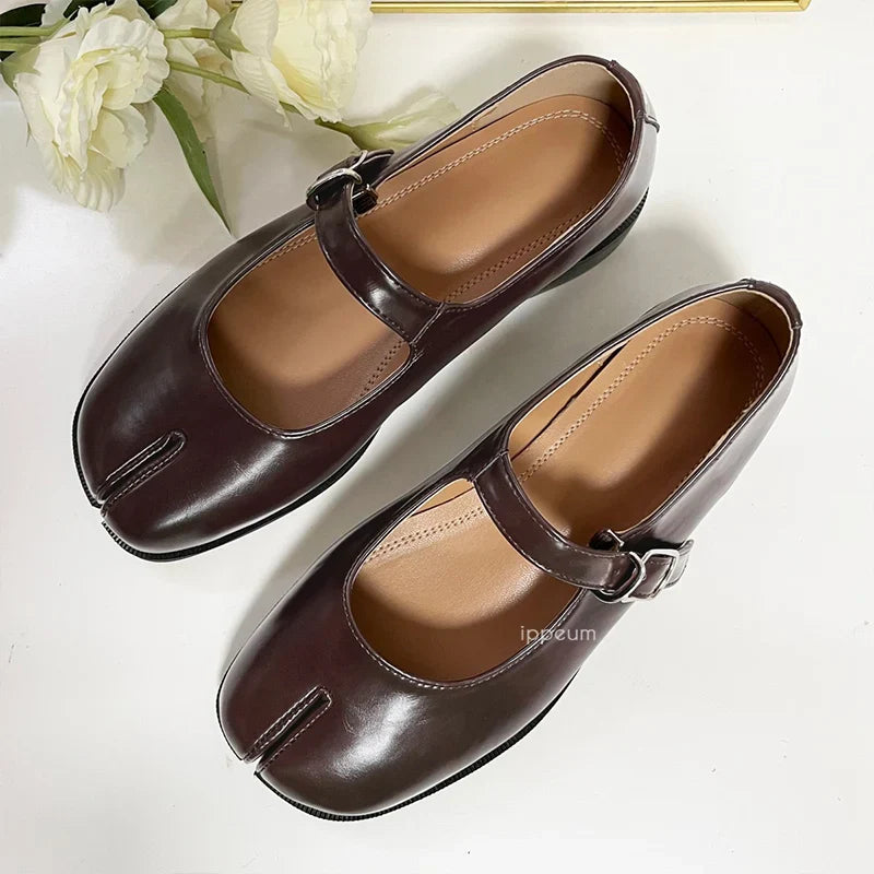 Anja – Leather Mary Jane Shoes with Strap for Women - Image 6