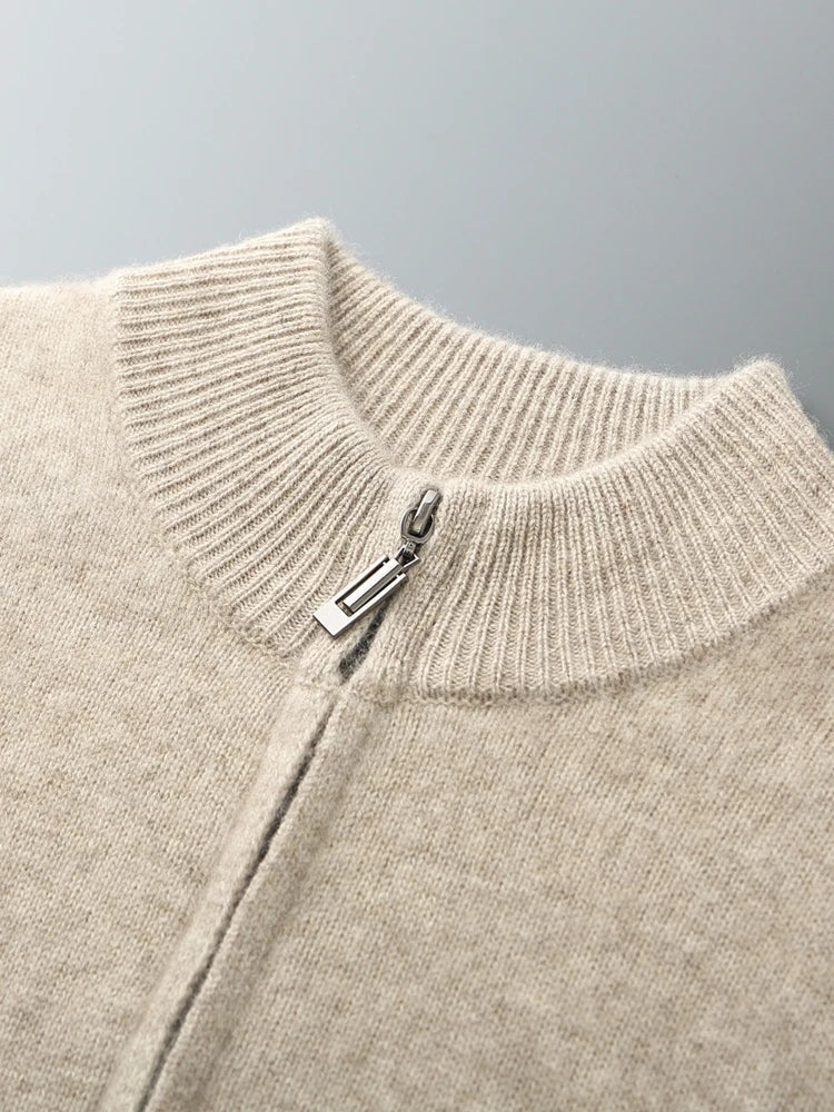 Stylische Herren-Bomberjacke mit sanfter Textur und praktischem Reißverschluss - J&B - 18 - Atelier-Zofia