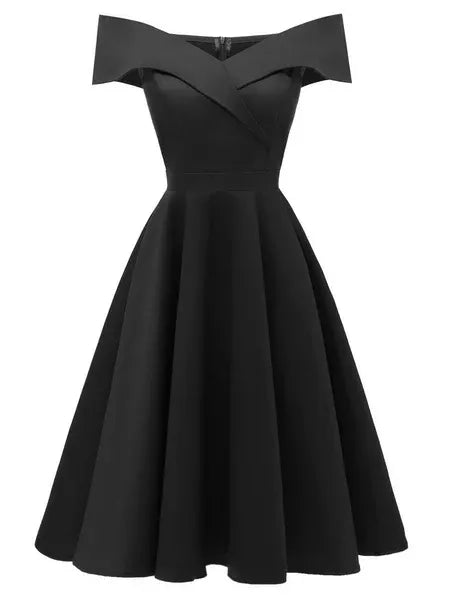 Abendkleid Damen schulterfrei A-Linie mit ausgestelltem Rock - 2 - Atelier-Zofia