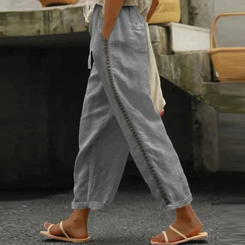 Theresa – Women High Waist Tapered Leg Trousers - Image 2