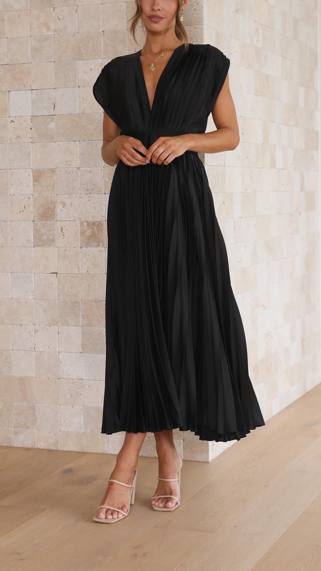 Paula – Women Pleated Maxi Dress - Image 13