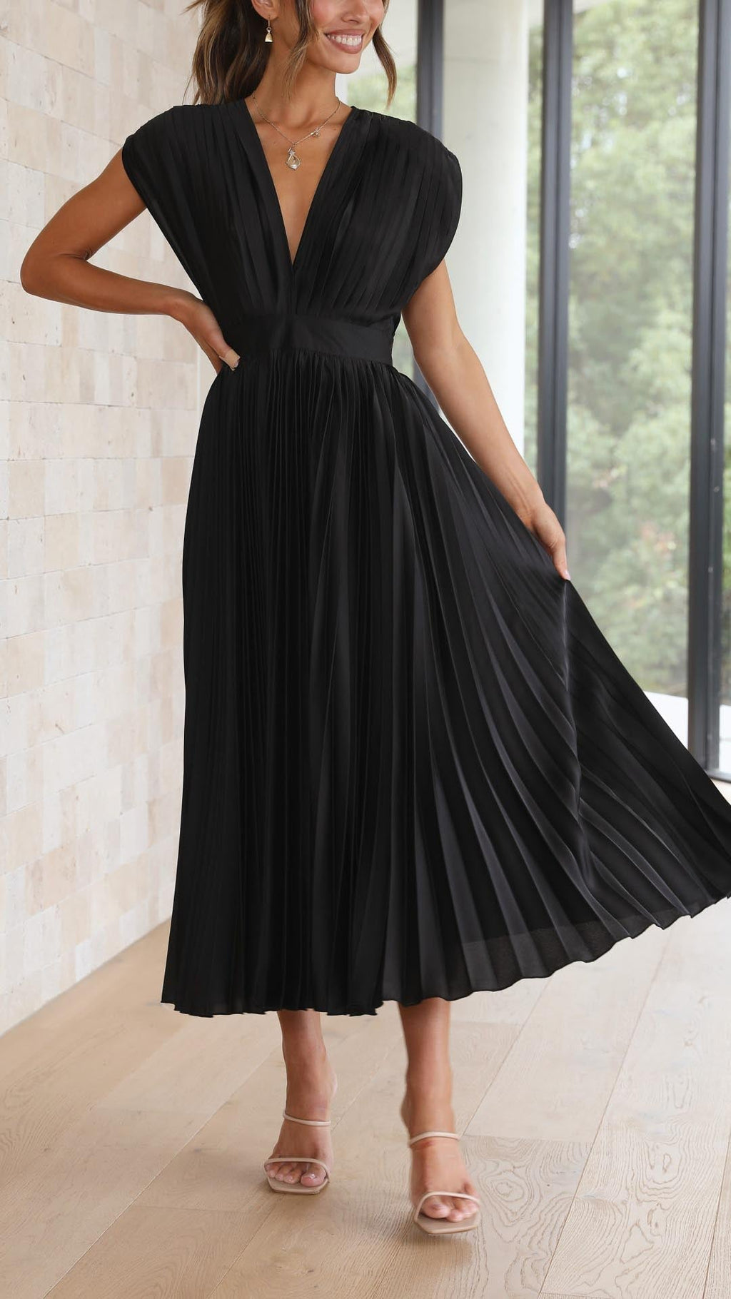 Paula – Women Pleated Maxi Dress - Image 15