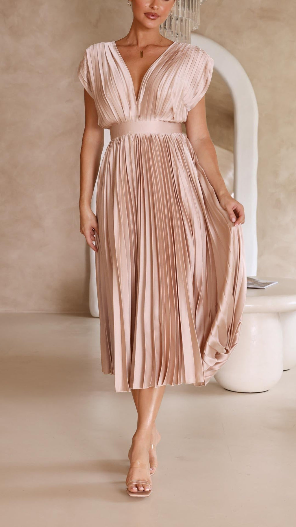 Ella – Elegant Pleated Maxi Dress for Women - Image 6
