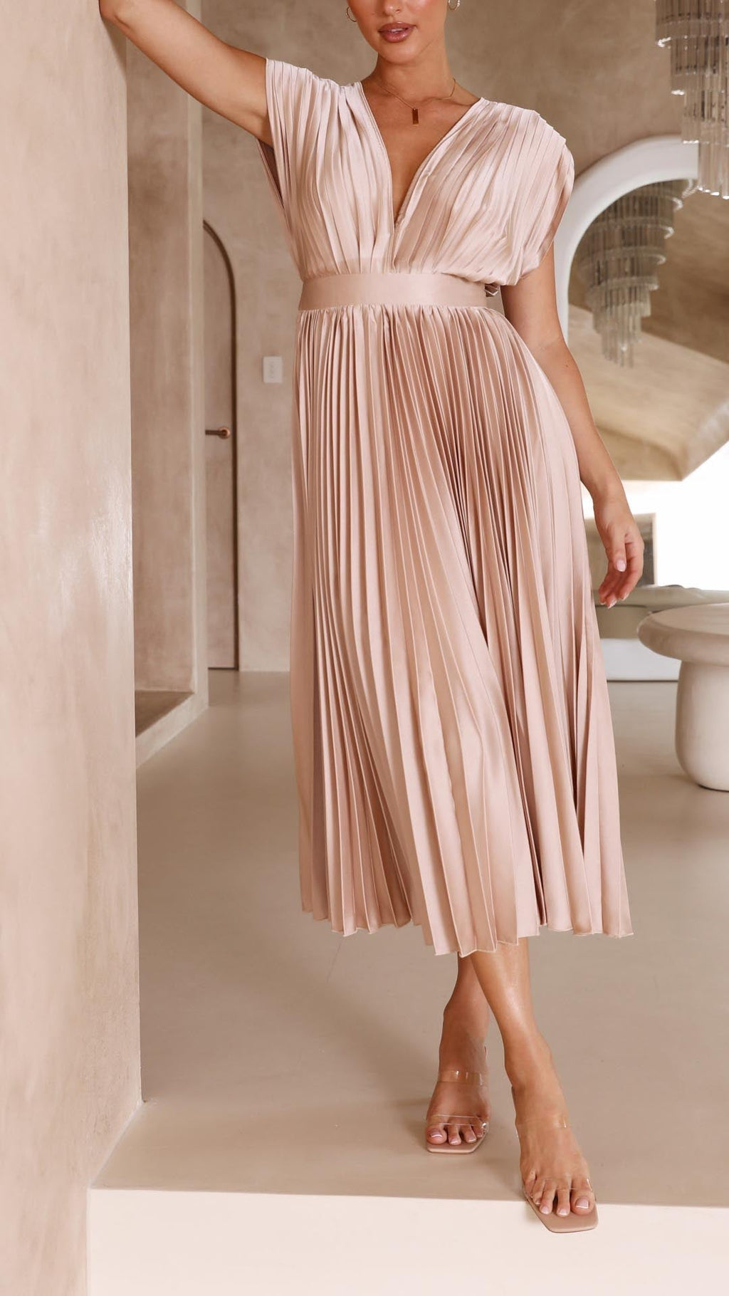 Ella – Elegant Pleated Maxi Dress for Women - Image 9
