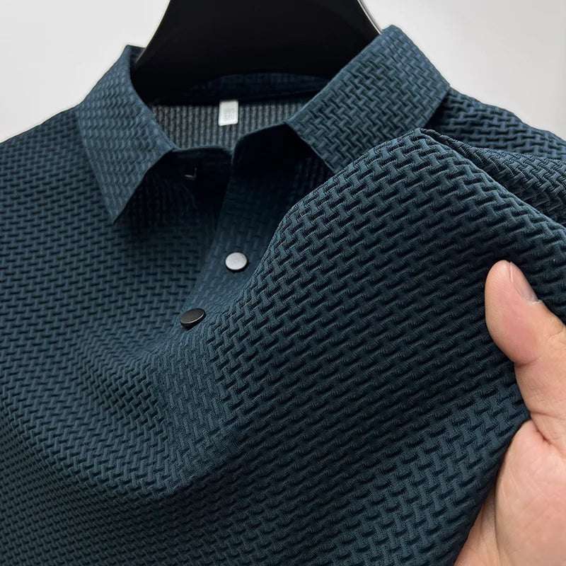 Theo – Textured Button-Up Shirt for Men - Image 1