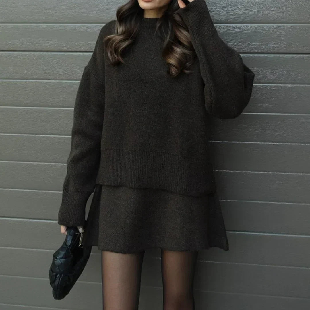Charmantes Strick-Set: Pullover und Rock für jeden Anlass – J&B - 9 - Atelier-Zofia