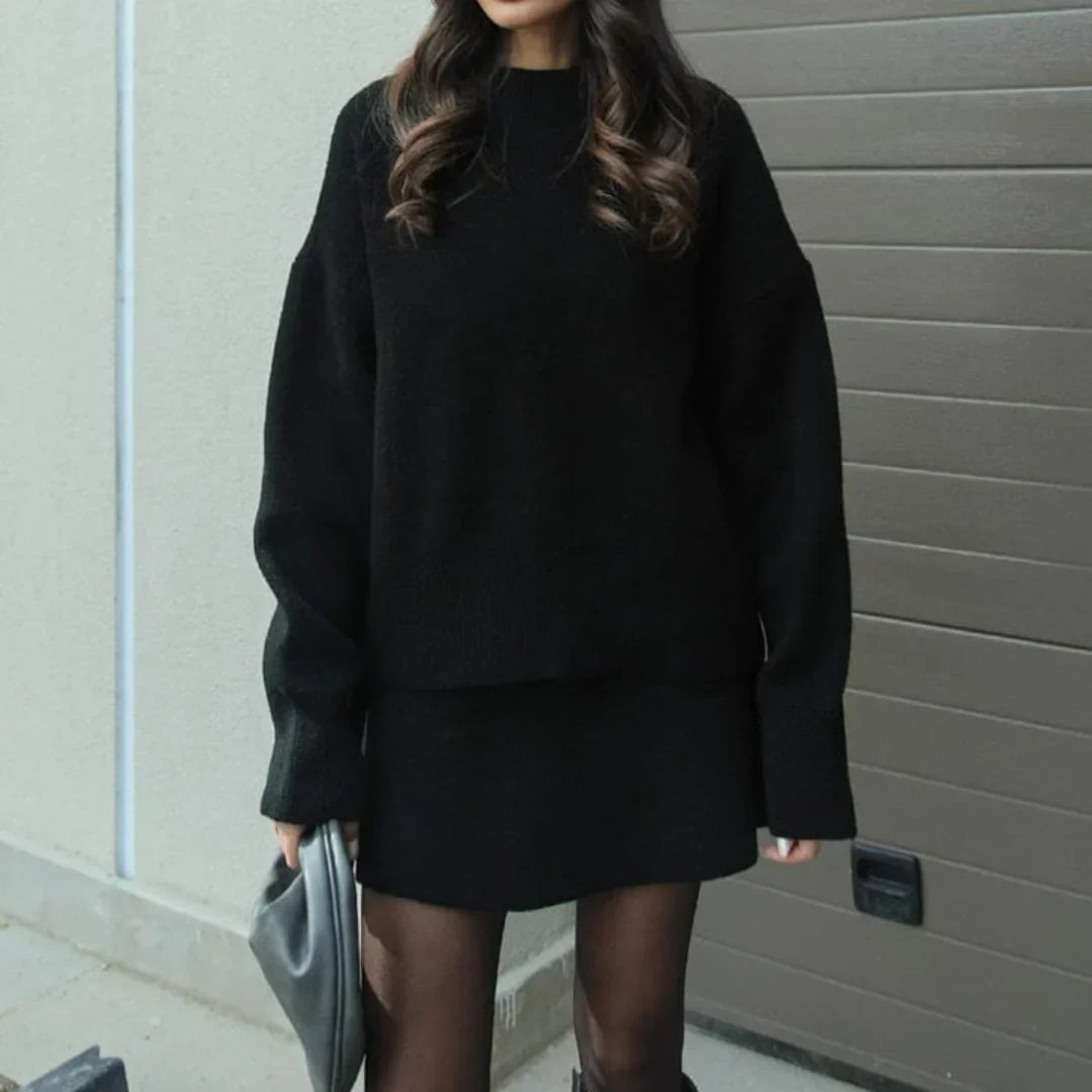 Charmantes Strick-Set: Pullover und Rock für jeden Anlass – J&B - 2 - Atelier-Zofia